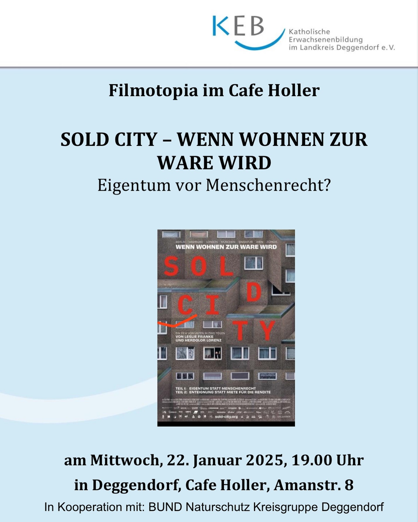 Flyer "Sold City"