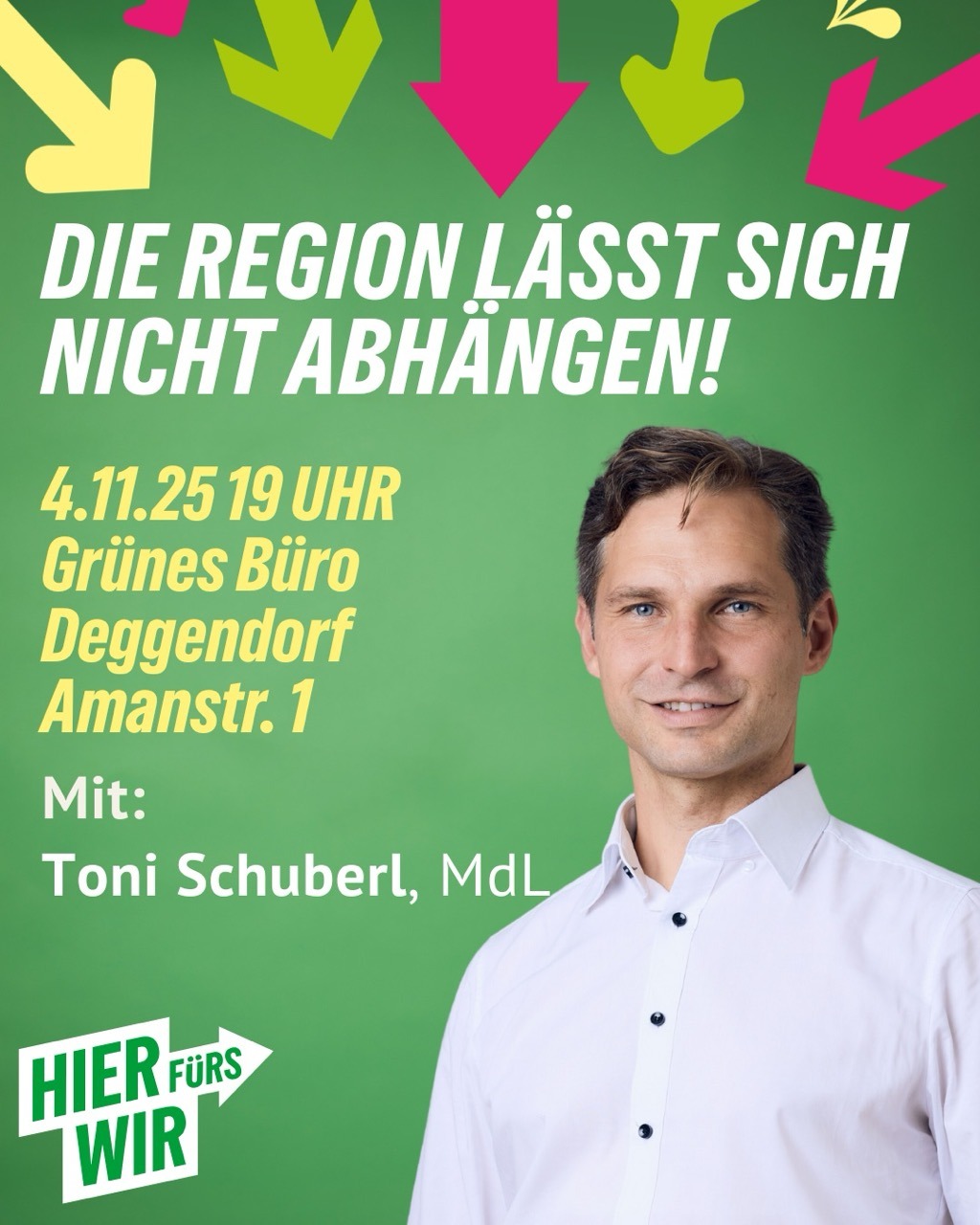 Veranstaltung: Die Region lässt sich nicht abhängen - Toni Schuberl